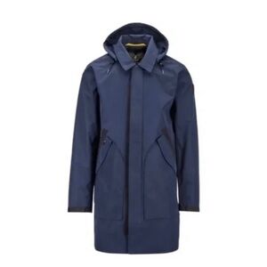 Men's Navy Hooded Raincoat
